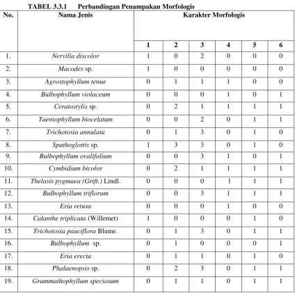 TABEL 3.3.1 