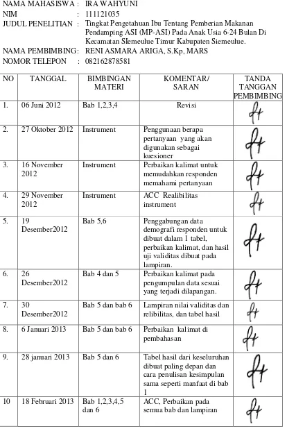 Tabel hasil dari keseluruhan 