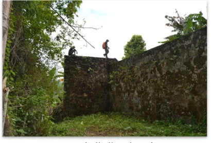 Gambar 2. Tampak dinding timur benteng yang merupakan bagian depan atau sisi yang
