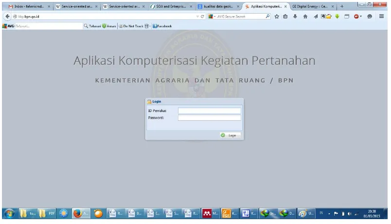 Gambar 9. Menu login pada aplikasi KKP-Web 