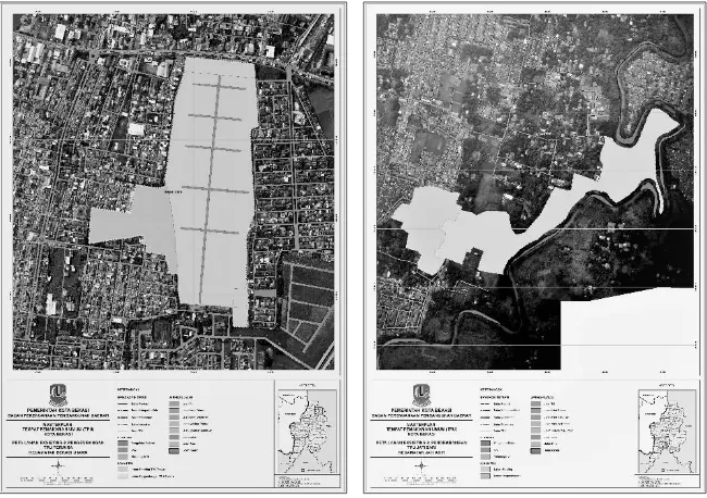 Gambar 1 Peta TPU Perwira (kiri) dan TPU Jatisari (kanan) Sumber: diolah dari RTRW Kota Bekasi 2011-2031 (2017) 