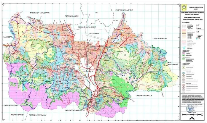 Gambar 1. Peta Rencana Pola Ruang Kabupaten Bogor 2025 