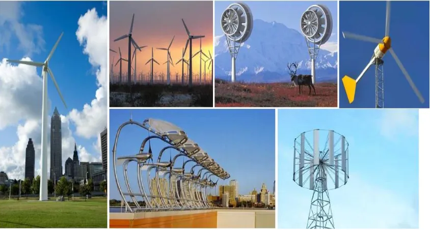 Gambar 3.6 Tipe Turbin Angin Berdasarkan Kapasitas dan Ketinggiannya (Sumber: LAN, 2014) 