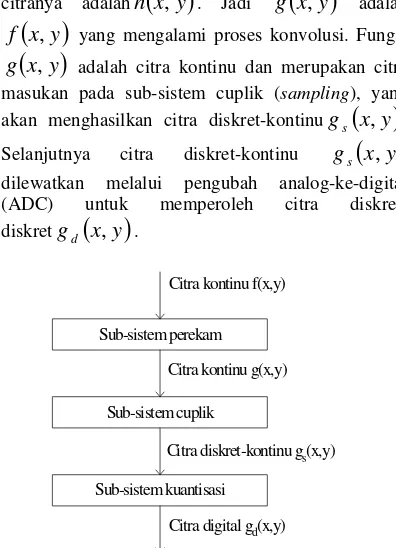 Gambar 1. Diagram sistem penangkap citra digital. 