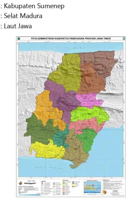 Gambar 1.  Peta Wilayah Kabupaten Pamekasan 
