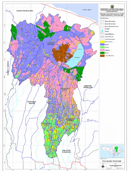 Gambar 3. 2 Peta Penggunaan Lahan Kabupaten BangliSumber: Masterplan Minapolitan Kabupaten Bangli