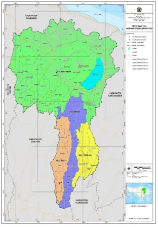 Gambar 3. 1 Peta Kabupaten Bangli Sumber: Masterplan Minapolitan Bangli 