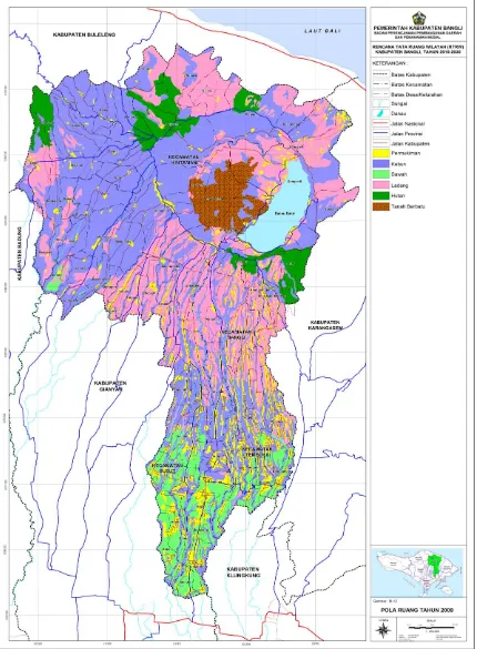 Gambar 3. 2 Peta Penggunaan Lahan Kabupaten Bangli Sumber: Masterplan Minapolitan Kabupaten Bangli 