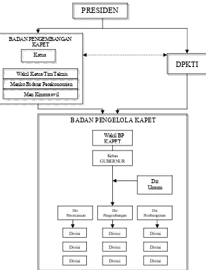 Gambar 2.  Struktur Organisasi Kapet Batulicin 
