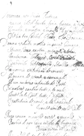 FIGURE 1 First page of an obscene poem by Maffio Venier, "Veronica, ver unica put-tana,"MSS c