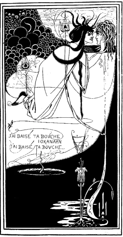 Figure 7  Aubre y Beardsley' s first  Salom e illustration ; th e origina l drawin g was publishe d i n