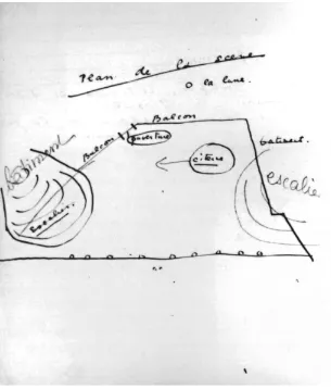 Figure 14 Wilde' s sketch for a proposed staging of Salome
