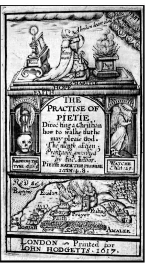Fig. 1. Engraved title page of Lewis Bayly’s The Practise of Pietie, 9th ed. (1617). 