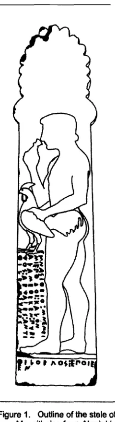 Figure 1. Outline of the stele of Mnasitheios from Akraiphia 