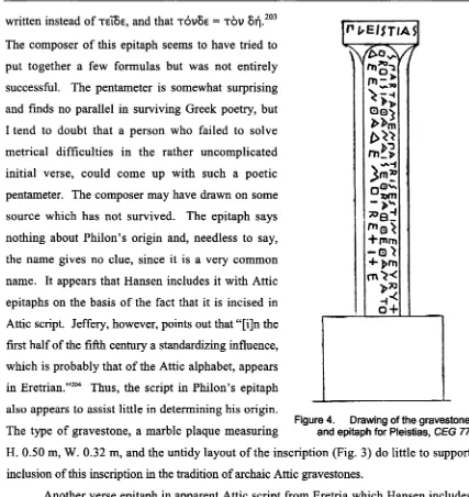 Figure 4. and epitaph for Pleistias, 