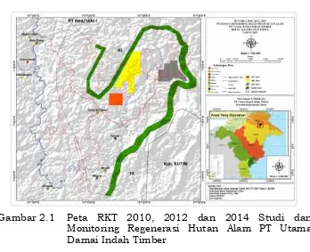 Gambar 2.1Peta RKT 2010,Monitoring Regenerasi Hutan Alam PT Utama