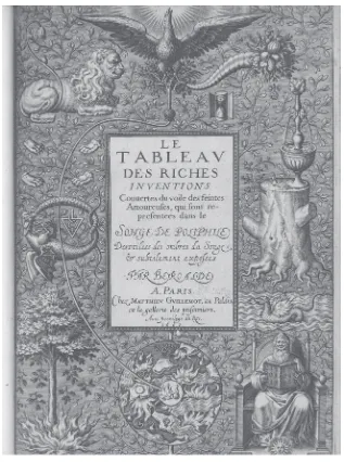 Figure 24.1 Title-page, Le Tableau Des Riches Inventions, by François Beroalde de Verveille (Paris: Mattieu Guillemot, 1600)