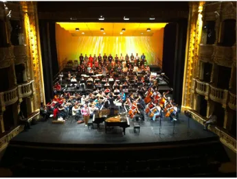 Gambar 2.4 Latihan Twilite Orchestra di Classic Building of Slovak National Theater,