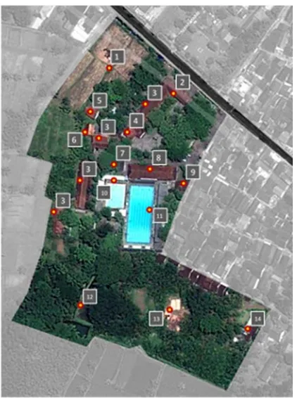 Gambar 3. Titik penggunaan lahan eksisting (2012) 