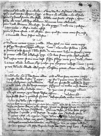 Fig. 2. Petrarch, Codice degli abbrozzi. MS Vat. Lat. 3196, fol. 5r (fourteenth century)