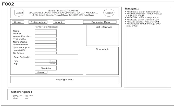 Gambar 3.19. Gambar Rancangan Form Perpanjangan Surat Pemohon 