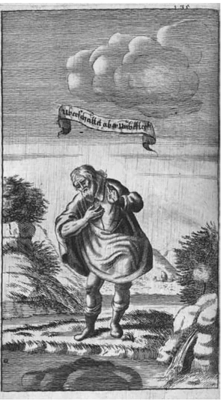 Figure 10. H[ans]. J[acob]. Schollenberger, “Overshadowed but Unblemished” from Der allerheiligsten Menschwerdung, Geburt, und Jugent Jesu Christi (1678)