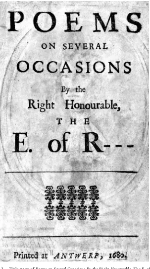 Figure 2.Title-page of Poems on Several Occasions By the Right Honourable, The E. of R—(Antwerp [London], 1680) (Pepys Library, Magdalene College, Cambridge)