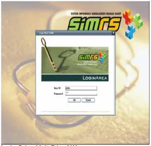 Gambar 3.3 menunjukkan form tampilan awal SIMRS di Kota Bandung,  