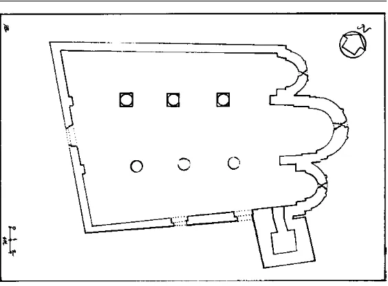 Fig. 2 Ground plan of St. Clement of Taüll (Randall Rosenfeld).