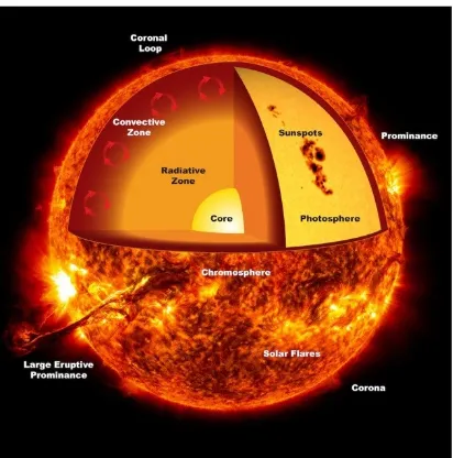 Gambar 2. Struktur Matahari 