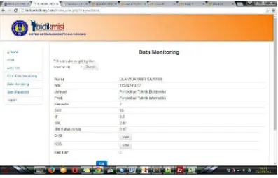 Gambar 29. Implementasi Halaman Data Monitoring