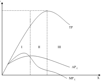 Gambar 2.1. Kurva Tahapan Produksi Sumber: Teori Ekonomi Mikro, Sumanjaya, 2008; 83  