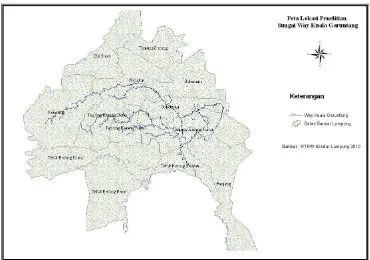 Gambar 1. Peta Sungai Way Kuala Garuntang