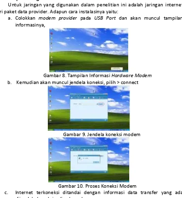 Gambar 8. Tampilan Informasi  Hardware Modem 