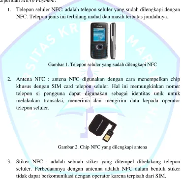 Gambar 1. Telepon seluler yang sudah dilengkapi NFC 