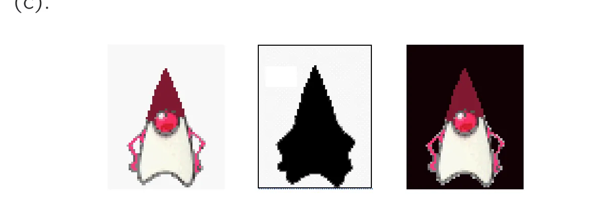 Fig. 2.7 (a). Now create a 1-bit mask M, as in Fig. 2.7 (b),