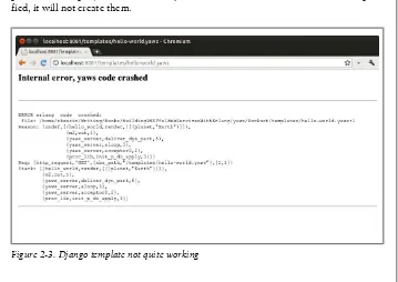 Figure 2-3. Django template not quite working