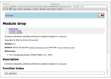 Figure 2-1. Module documentation generated from the drop.erl file