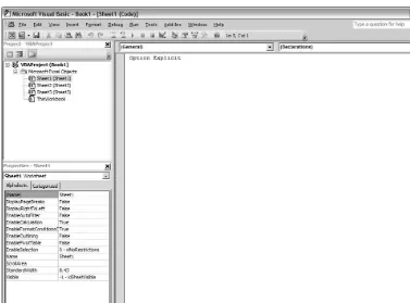 Figure 1-3. Excel’s Visual Basic Editor