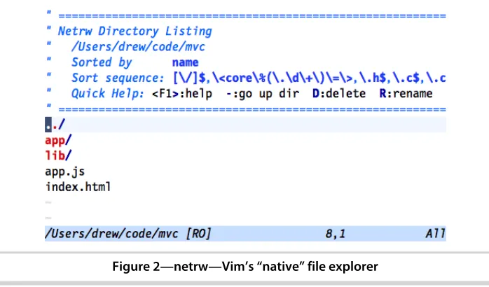 Figure 2—netrw—Vim’s “native” file explorer