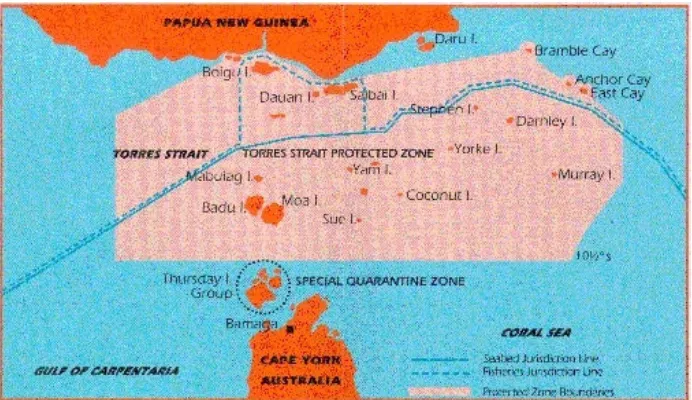 Gambar 3.1 Torres Strait Protected Zone 