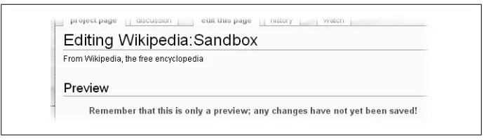 Figure 1-6. At the very top of the preview screen there’s always a warning, in red, that you’relooking at a preview, not something that has been saved.