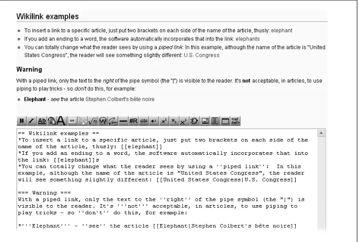 Figure 1-10. Compare what’s been typed into the edit box (bottom) to what’s in the preview portionof the page (top).