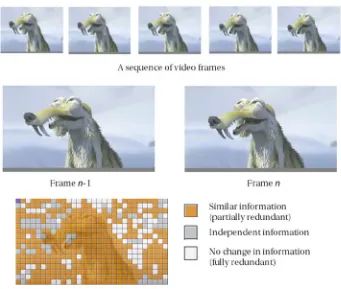 Figure 2-10. An example of temporal redundancy among video frames. Neighboring video frames are quite similar to each other