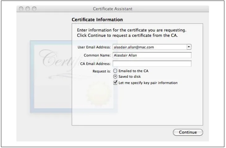 Figure 2-5. The Keychain Access.app Certificate Assistant