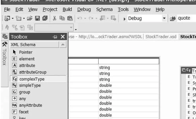 Figure 3-4. The Visual Studio .NET XML Designer Toolbox