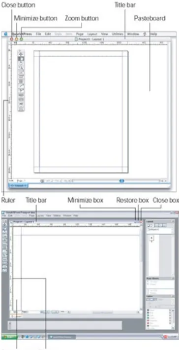 Figure 1-2: The QuarkXPress project window