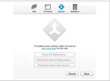 Figure 3-2. Setting up your Git repository in a Site