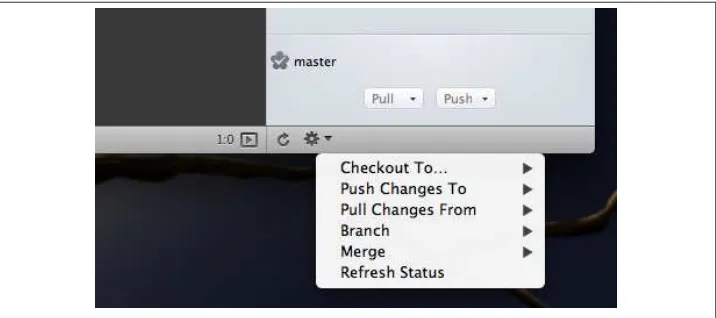 Figure 3-5. More verison control options are at the bottom of the SCM sidebar