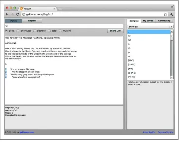 Figure 2-2. Matching all digits in RegExr with \d